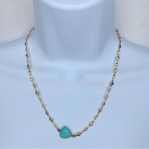 Gemelli Sunny Aqua Gold Necklace‎